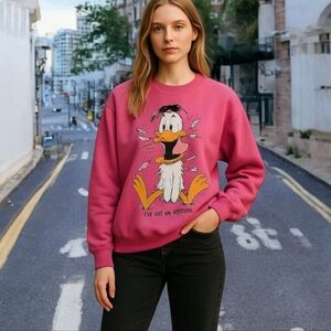 Vintage '87 Donald Duck Crewneck Sweatshirt - Size Large Retro Disney Nostalgia